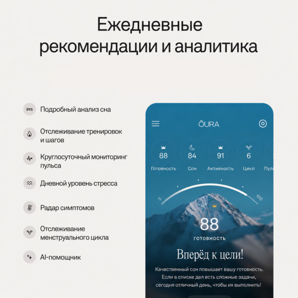 Умное кольцо Oura Ring 5 (размер 8), золотой/Gold во Владикавказе