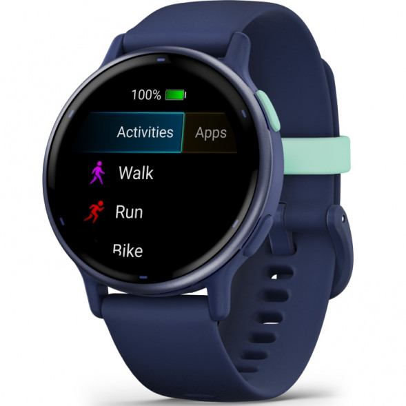 Умные часы Garmin Vivoactive 5, синие с металлически-синим безелем и силиконовым ремешком 010-02862-12 во Владикавказе