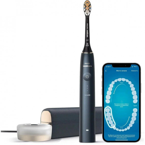 Звуковая зубная щетка Philips Sonicare 9900 Prestige HX9992, темно-синий во Владикавказе