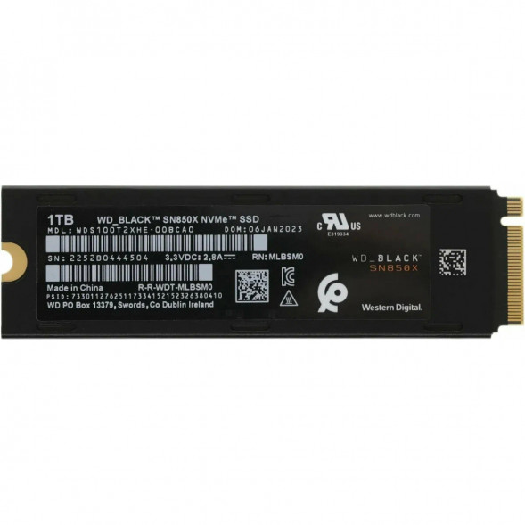 SSD накопитель Western Digital WD Black SN850X NVMe, 1TB (WDS100T2XHE) во Владикавказе