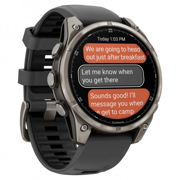 Умные часы Garmin Fenix 8 PRO, 47 мм, AMOLED, Sapphire, Titanium with Graphite/Black Silicone Band 010-03198-10 во Владикавказе