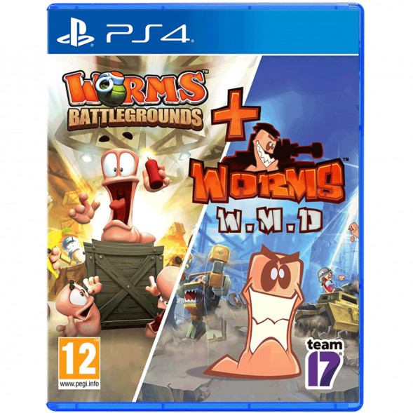 Игра Worms Battlegrounds + Worms W.M.D. Double Pack [PS4, английская версия + русские субтитры] во Владикавказе