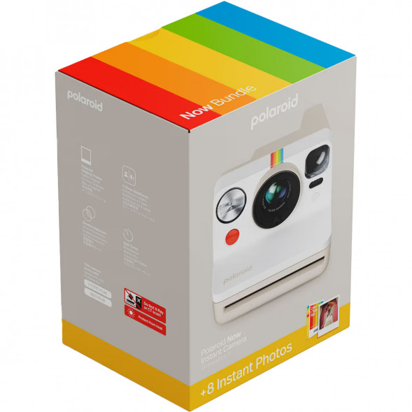 Фотоаппарат моментальной печати Polaroid Now Generation 3 + 8 цветных картриджей, белый во Владикавказе
