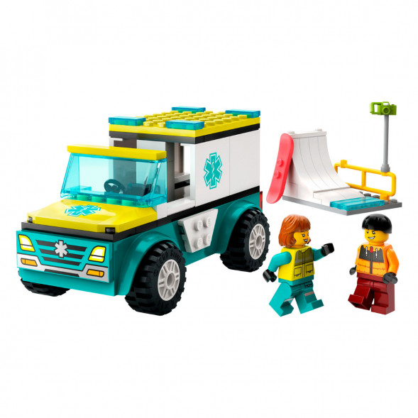 Конструктор LEGO City 60403 Скорая помощь и сноубордист во Владикавказе