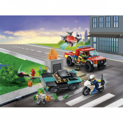 Конструктор LEGO City Fire 60319 Пожарная бригада и полицейская погоня