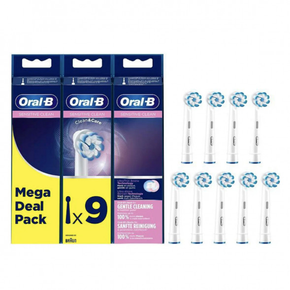 Насадки на зубные щетки Oral-B Sensitive Clean, 9 шт. во Владикавказе