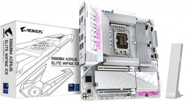 Материнская плата Gigabyte B860M AORUS ELITE WIFI6E ICE (LGA1851, mATX) во Владикавказе