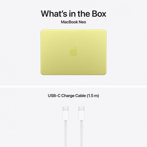 Ноутбук Apple MacBook Neo MHFE4 (A18 Pro 5-Core GPU, 8/512GB), Желтый/Citrus во Владикавказе