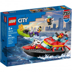 Конструктор LEGO City 60373 "Пожарно-спасательная лодка", 144 деталей
